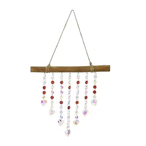 Quartz Crystal & Wood Pendant Decorations
