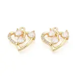 Brass Pave Clear Cubic Zirconia Pendants