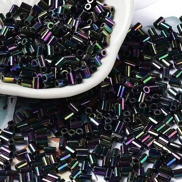 Glass Round Bugle Beads