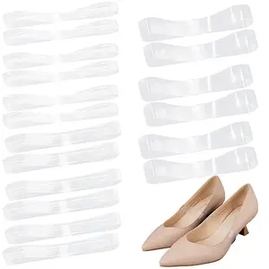 12 Pairs 3 Style Transparent TPU Anti-Loose Shoelace for High-heeled Shoes