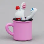 Alloy Toothbrush Toothpaste Set Miniature Ornaments