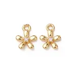 Brass Micro Pave Cubic Zirconia Pendants