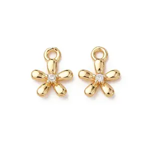 Brass Micro Pave Cubic Zirconia Pendants