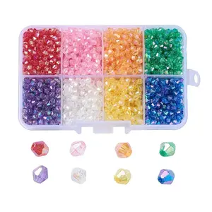 AB Color Plated Eco-Friendly Transparent Acrylic Beads
