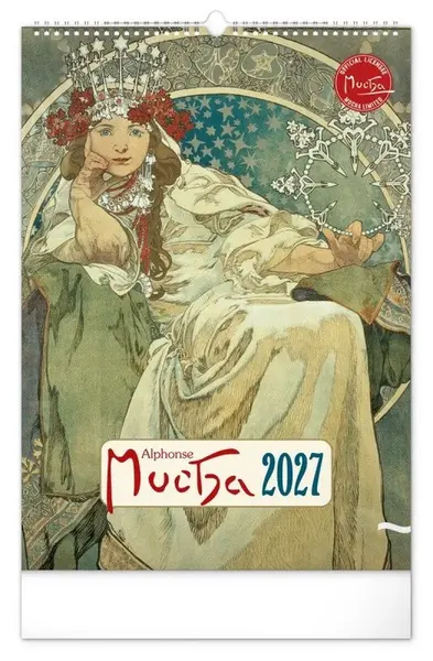 Kalendář 2027 nástěnný: Alfons Mucha, 33 x 46 cm