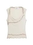Desigual Top  krémová / hnedá