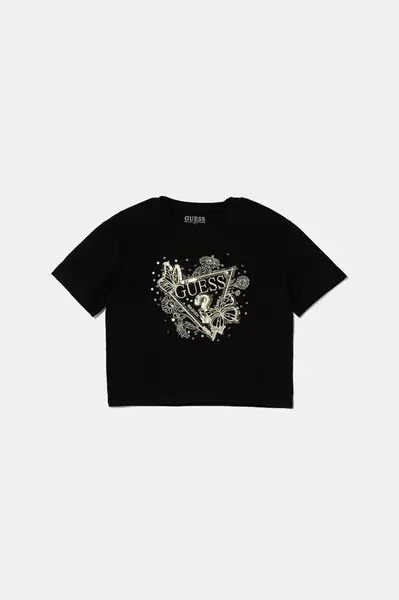 Dětské tričko Guess černá barva, J5YI35 K6YW4