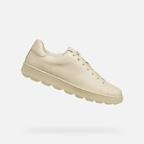 Cream men's sneakers Geox Spherica ECUB-1 - Men