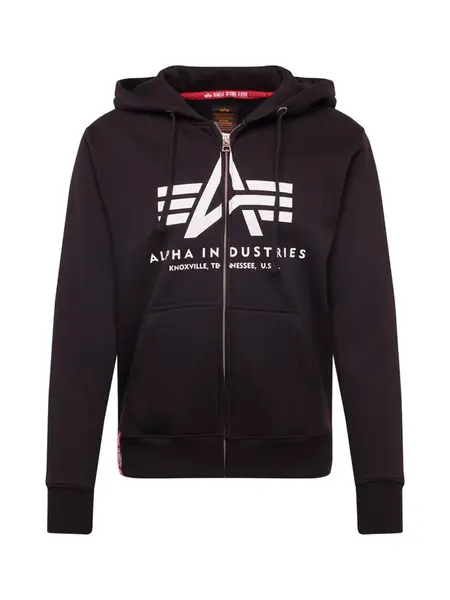 ALPHA INDUSTRIES Mikina  čierna / biela