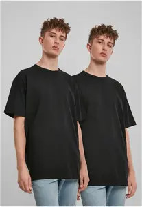 Organic Basic T-Shirt 2-Pack Black+Black