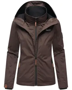 MARIKOO Funkčná bunda 'Erdbeere'  hnedá / biela