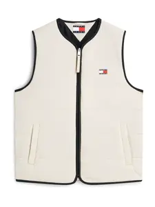 Tommy Jeans Vesta 'Lightweight Down Quilted'  béžová / biela