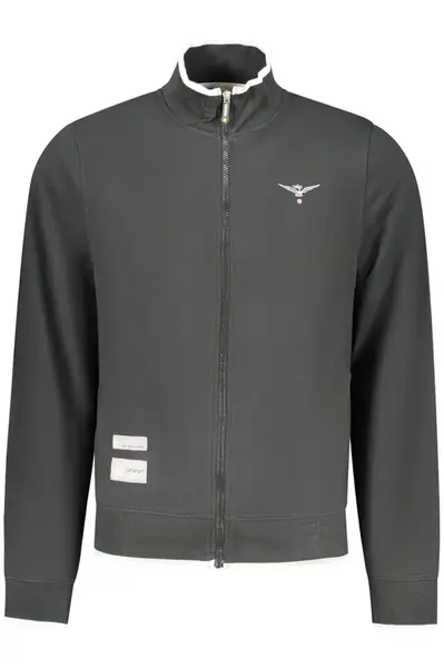 Černá mikina se zipem pro muže