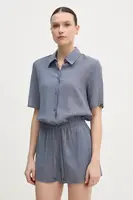 Overal Calvin Klein modrá barva, s límečkem, KW0KW02853