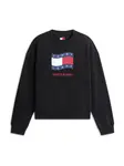 Tommy Jeans Mikina  námornícka modrá / červená / čierna / biela