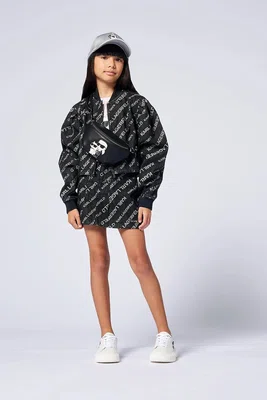 Dětská riflová sukně Karl Lagerfeld černá barva, mini, Z30541