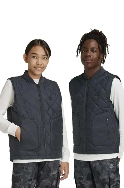 Dětská vesta adidas Originals VEST černá barva, IY1759