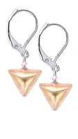 Lampglas Vznešené náušnice Golden Triangle s 24karátovým zlatem v perlách Lampglas ETA1/S
