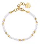 S'Agapõ Pozlacený korálkový náramek s umělými perlami Glint SGI20
