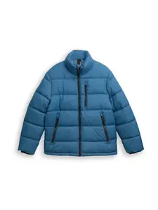 TOM TAILOR Zimná bunda  modrozelená