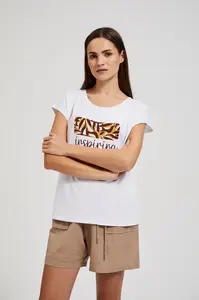 Dámské tričko s potiskem MOODO - bílá