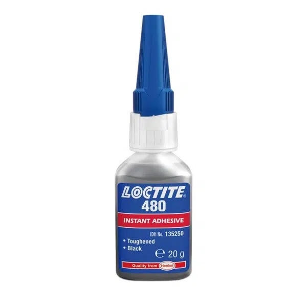 Vteřinové lepidlo, pro plasty a pryže, černé, 50 g - Loctite 480