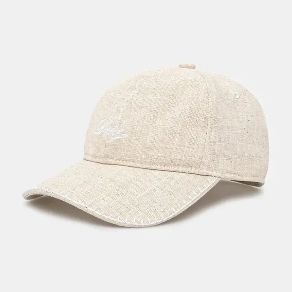 Kšiltovka Drôle de Monsieur La Casquette Drule Lin béžová barva, hladká, G-CP168-LI008-LBG