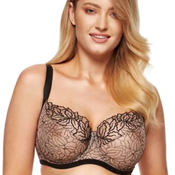 Čipkovaná podprsenka s kvetinovým vzorom