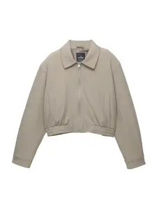 Pull&Bear Prechodná bunda  tmavobéžová