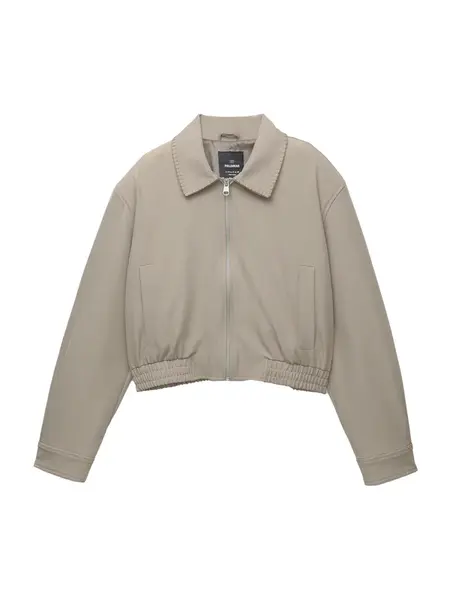 Pull&Bear Prechodná bunda  tmavobéžová