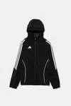 Dětská mikina adidas Performance černá barva, s kapucí, s aplikací, IM8798
