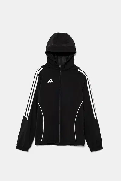 Dětská mikina adidas Performance černá barva, s kapucí, s aplikací, IM8798