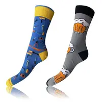Bellinda 
CRAZY SOCKS 2x - Happy Socks 2 Pairs - Grey - Yellow - Blue