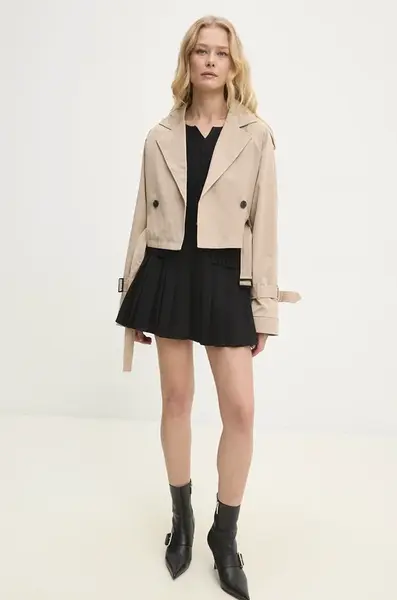 Bunda Answear.LAB dámská, béžová barva, přechodná