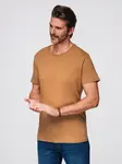 Ombre BASIC men's classic cotton T-shirt - brown