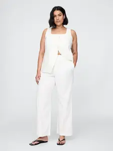 GAP Linen Straight Trousers - Women's