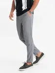 Ombre Men's REGULAR FIT chino pants with elastic waistband - gray