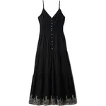 GAP TIERED MAXI Dámske šaty, čierna, veľkosť