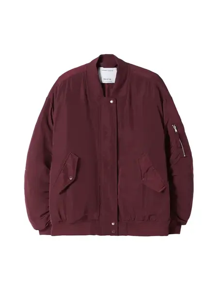 Bershka Prechodná bunda  burgundská