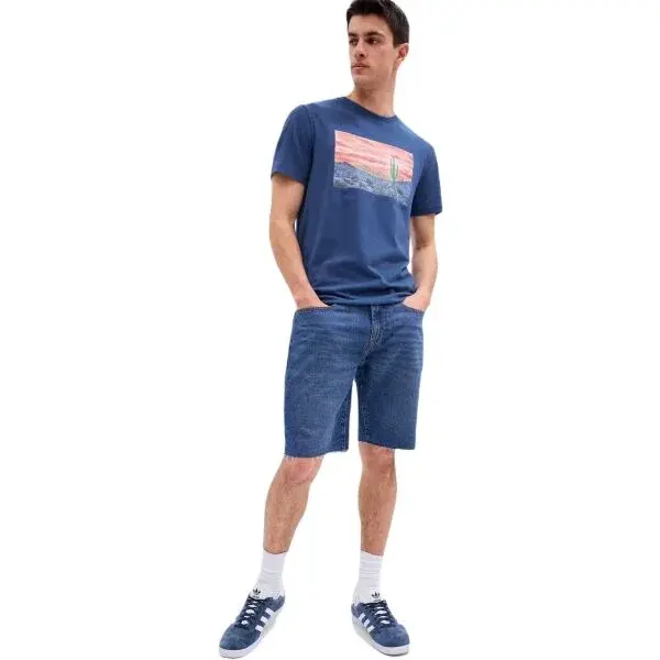 GAP V-STRAIGHT DENIM Pánske šortky, modrá, veľkosť
