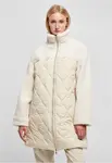 Dámský oversized Sherpa Quilted Coat softseagrass/white sand