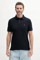 Bavlněné polo tričko Tommy Hilfiger tmavomodrá barva, s aplikací, MW0MW33167