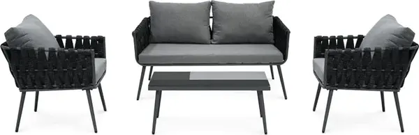 AUTRONIC Záhradný set, kovový, sivý, AZS-1604 GREY