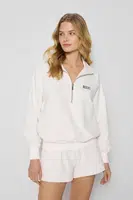 Bavlněné šortky Bizuu ETHIES dámské, béžová barva, high waist, ETHIES CREAM