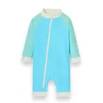 KiETLA ICONIK plavkový overal s UV ochranou - Blue Stripes - 12-18 mesiacov