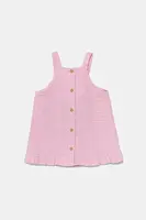 Dětské bavlněné šaty United Colors of Benetton růžová barva, mini, 4PZQAV00Q