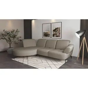 Sit & More ROHOVÁ SEDAČKA, textil, šedohnědá