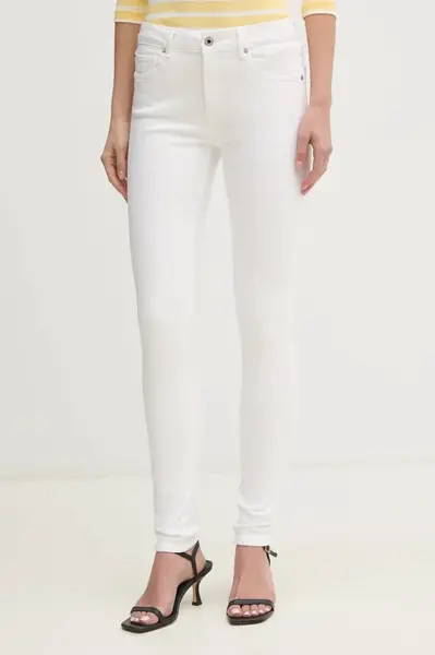 Džíny Pepe Jeans SKINNY JEANS MW REGENT dámské, bílá barva, PL204728TC7