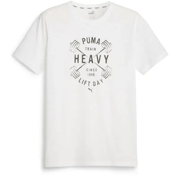 Puma GRAPHIC Pánske tričko, biela, veľkosť