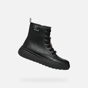 Black Girls Ankle Boots Geox Phaolae - Girls